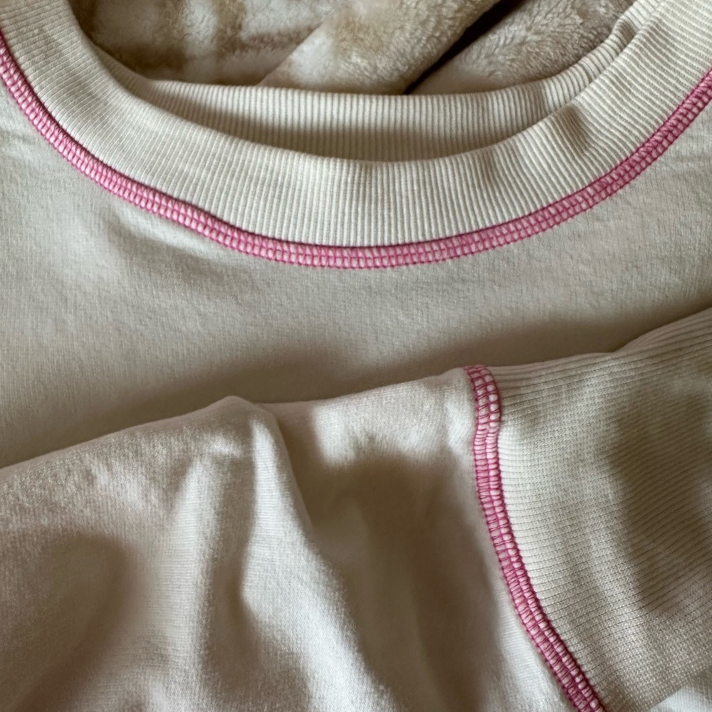 Maurices Cream and Pink Accent Top